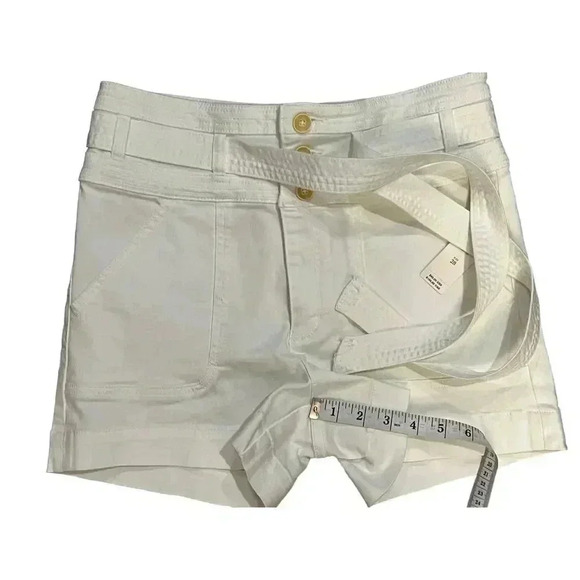 Pilcro and the letterpress white belted palazoo shorts Anthropologie NWT S 28 - Picture 2 of 9